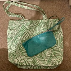 Hand Crafted Canvas Tote and Wristlet